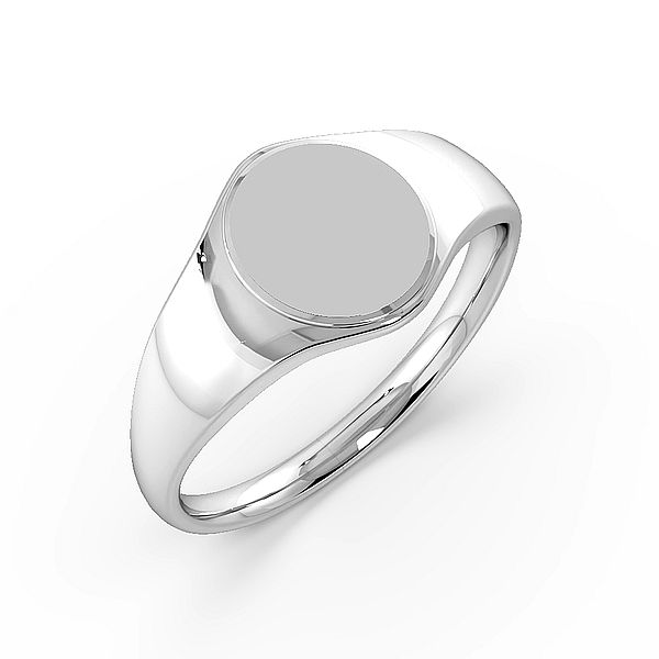 Round Shape Mens Signet Rings (11mm)