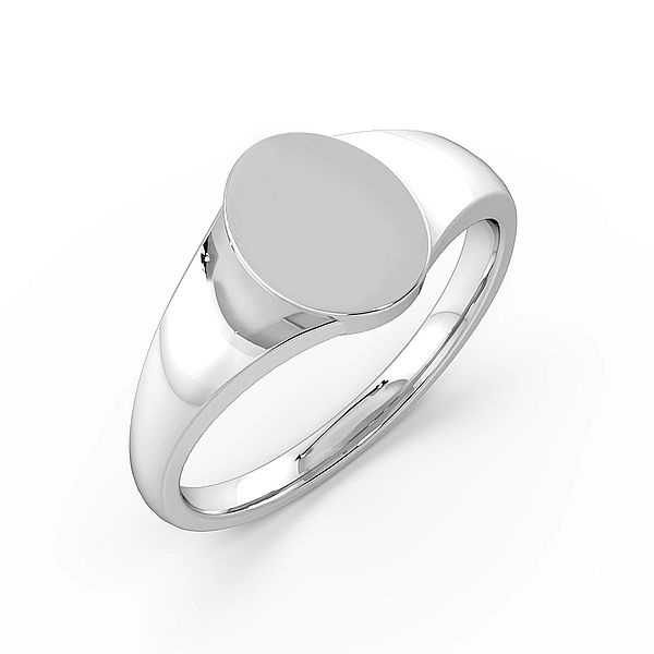 Oval Shape Unisex Signet Rings (10mm)