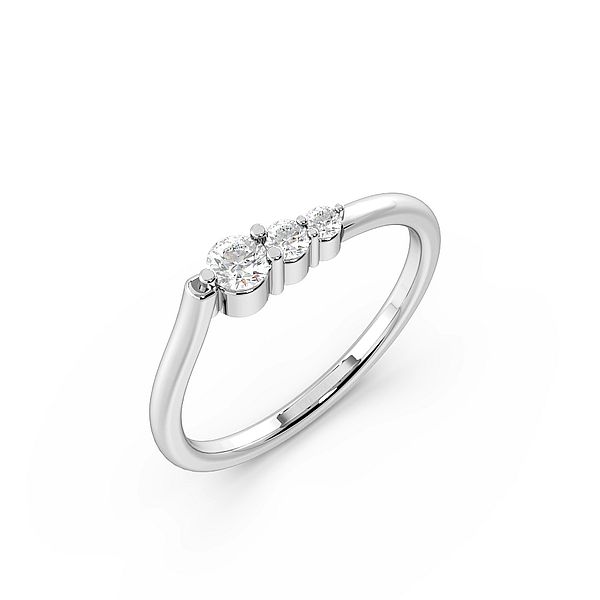Round 4 Prong 3 Graduating Designer Diamond Ring