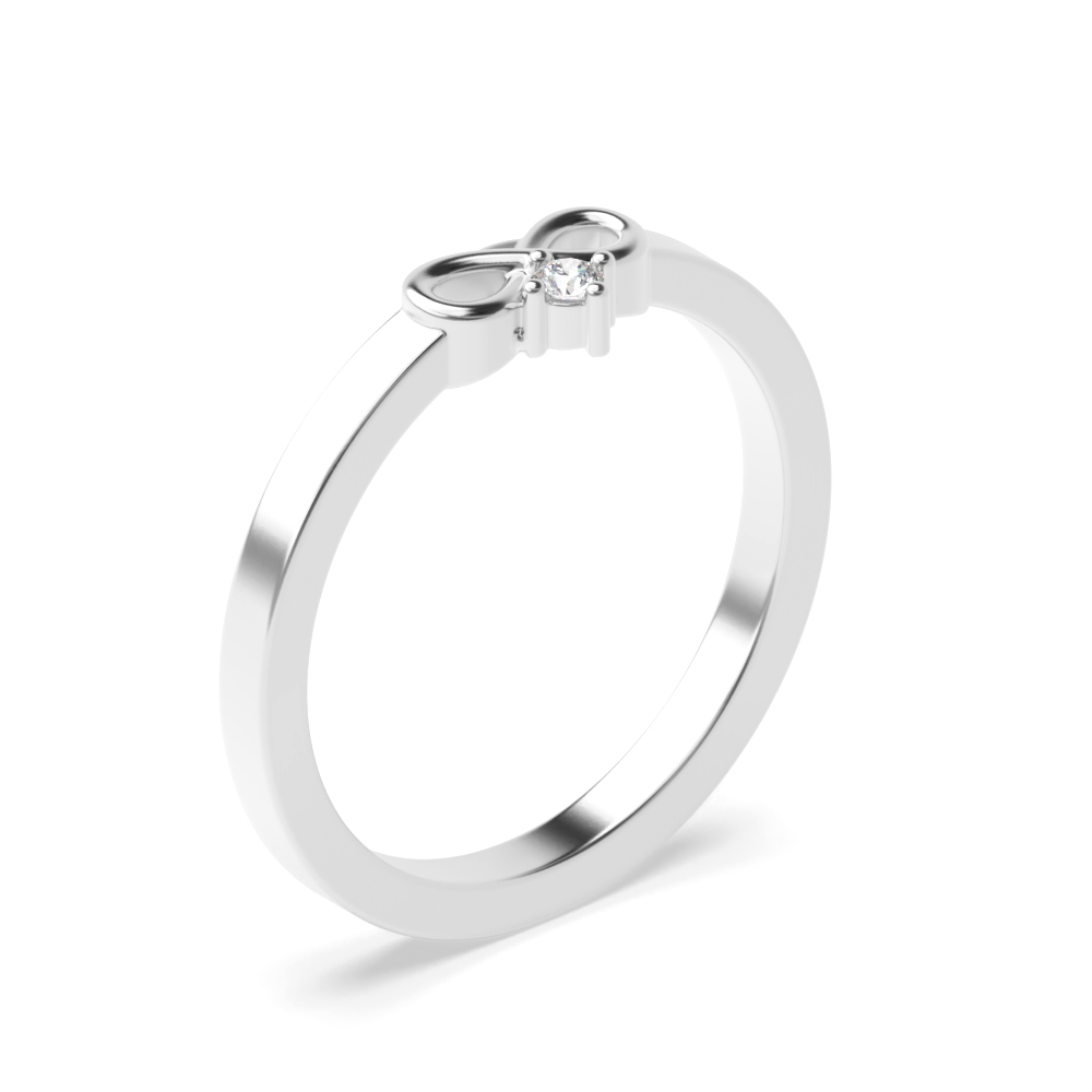 Infinity Solitaire Diamond Engagement Rings