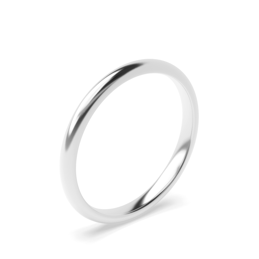 Paris Profile plain women wedding bands (2.0 - 6.0mm)