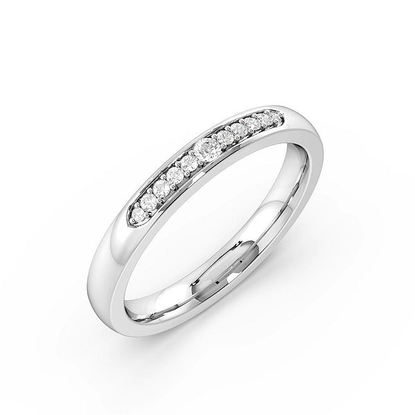 Pave Setting Designer Womens Diamond Wedding Rings (2.5mm)