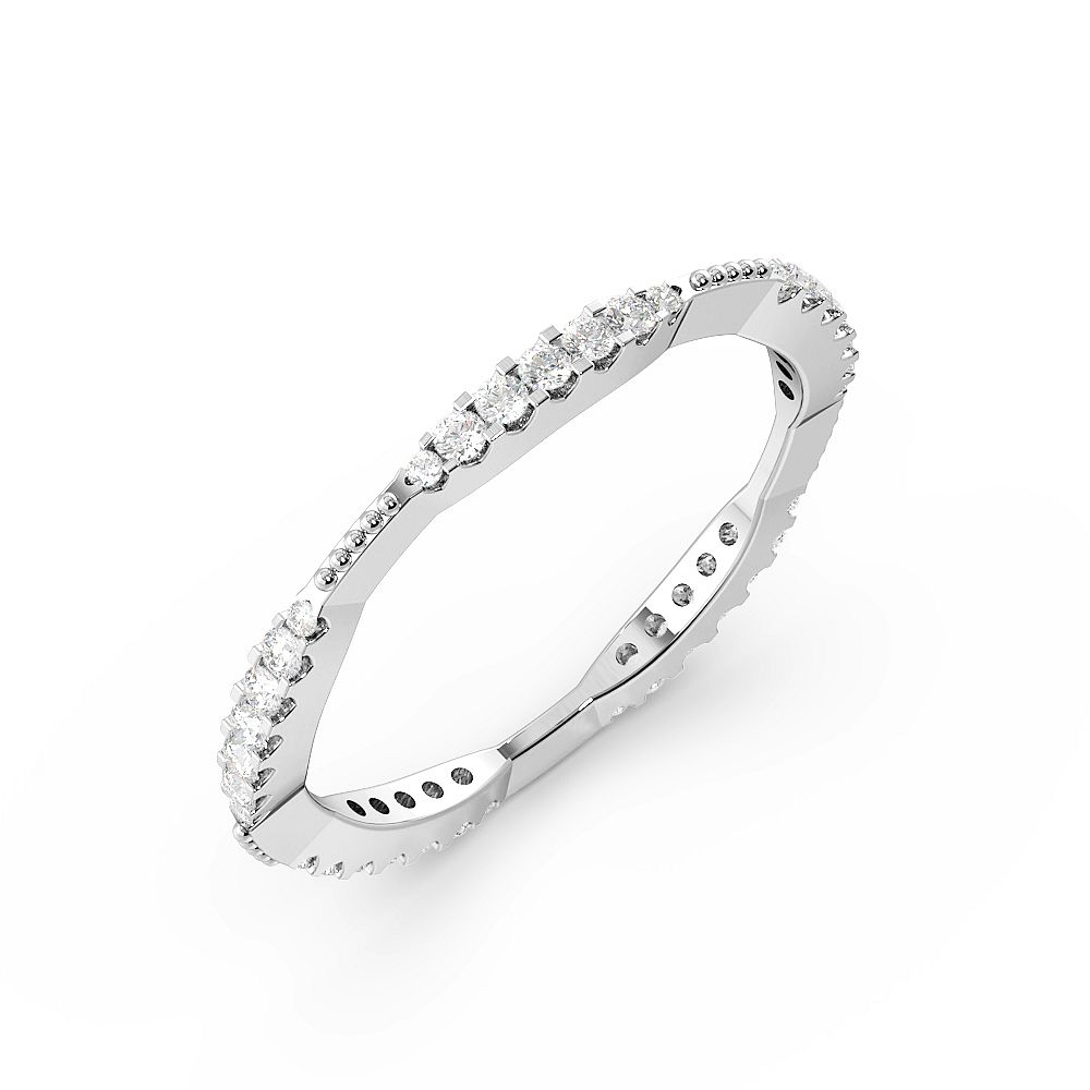Pave Setting Graduating Clusters Full Eternity Diamond Rings (1.6mm)