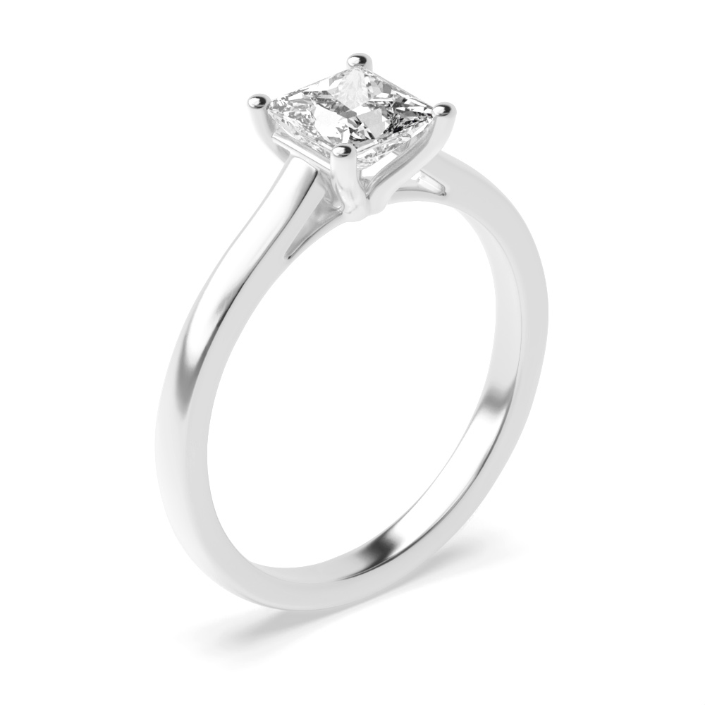 Princess Solitaire Diamond Engagement Ring Classic Style