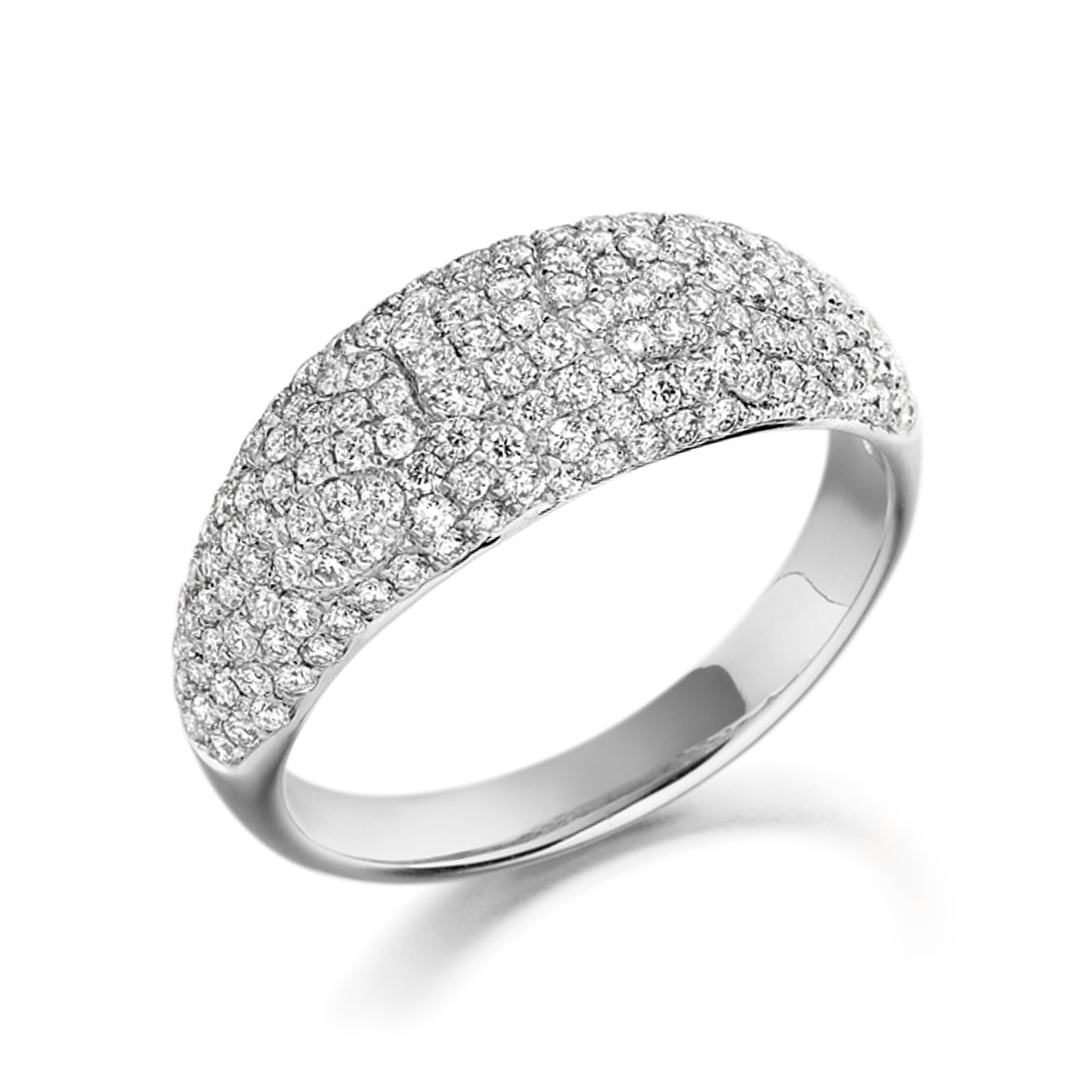 prong settings cluster round shape diamond ring