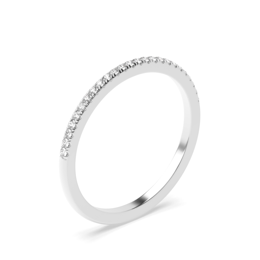 u prong setting round shape eternity diamond ring