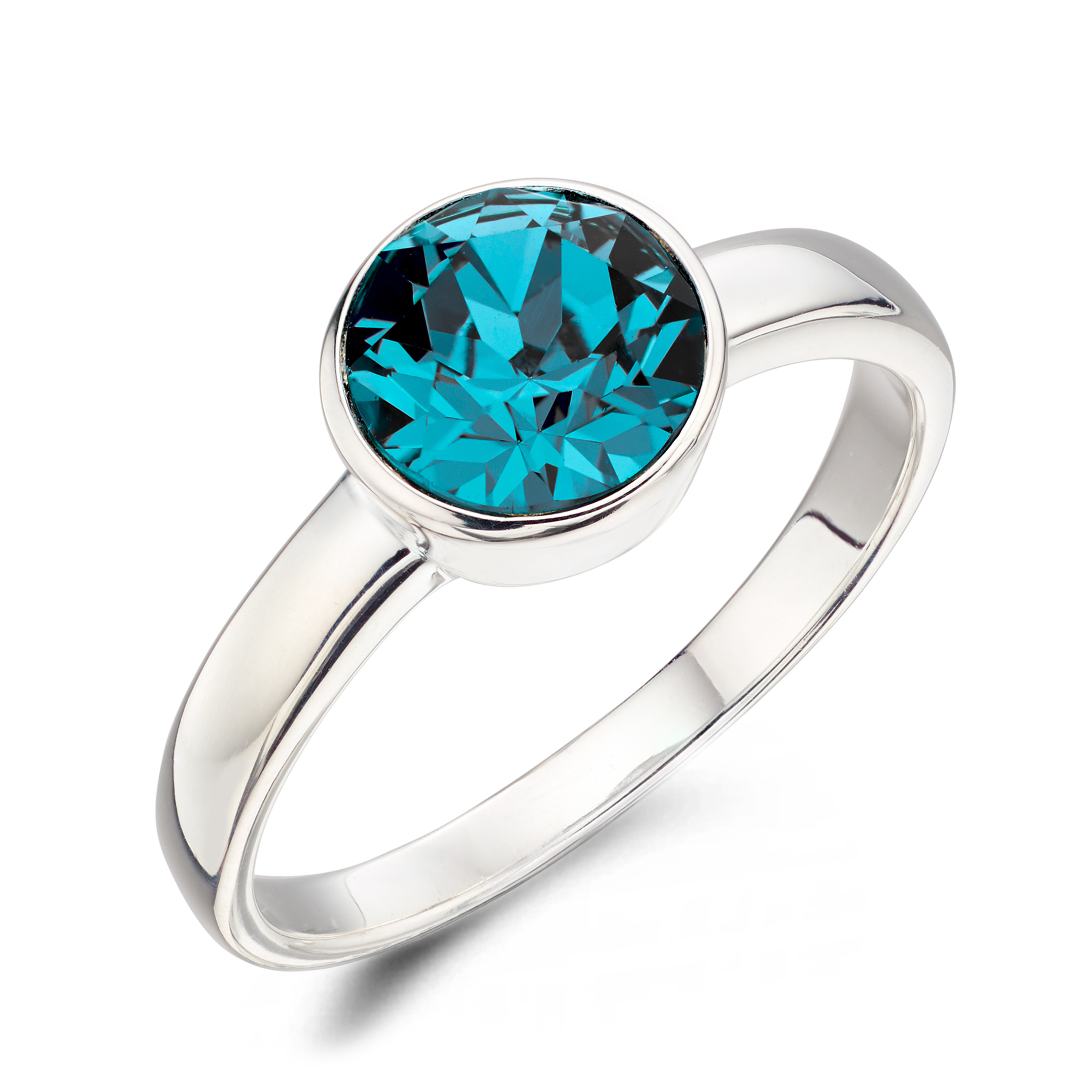 bezel setting round shape Tanzanite birthstone ring