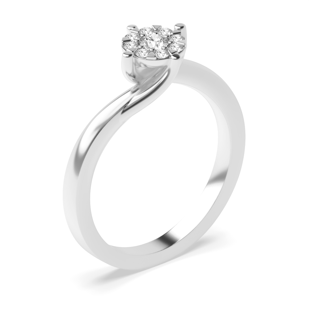 4 prong setting round diamond ring