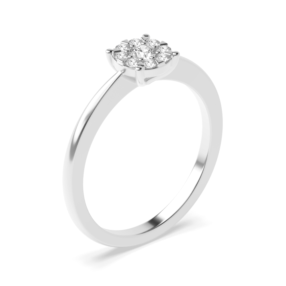 4 prong setting round diamond ring