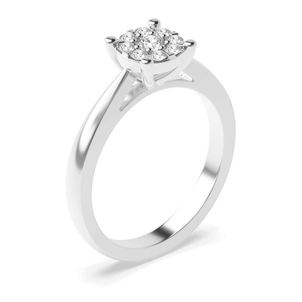4 prong setting round diamond ring