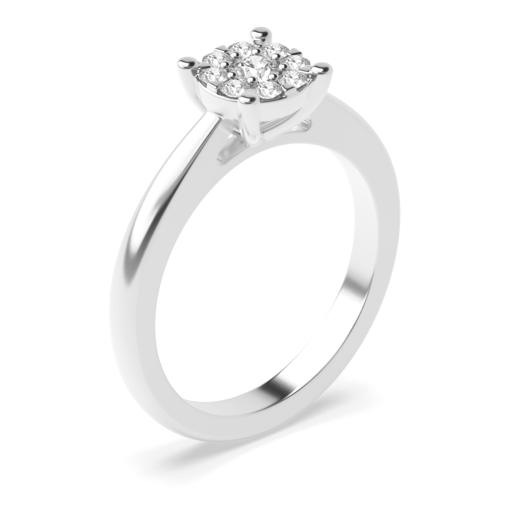 4 prong setting round diamond ring