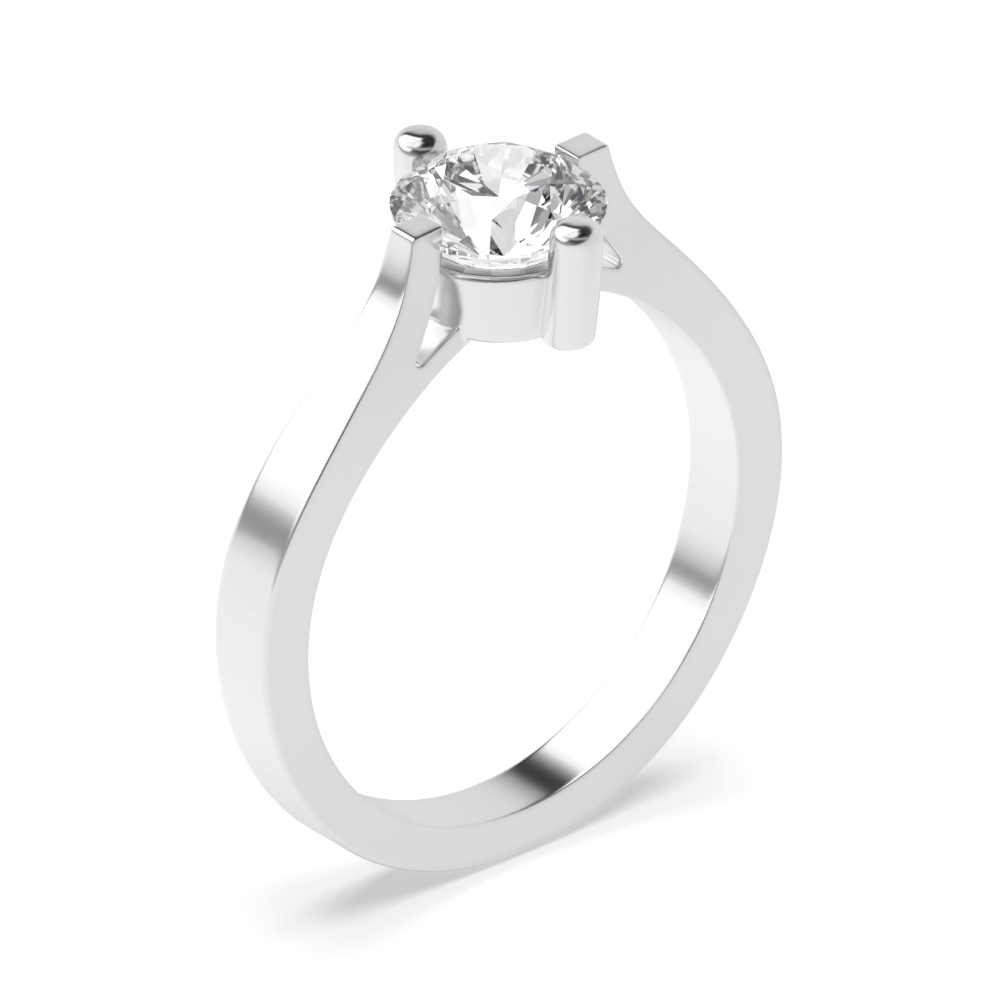 4 prong setting round shape diamond ring