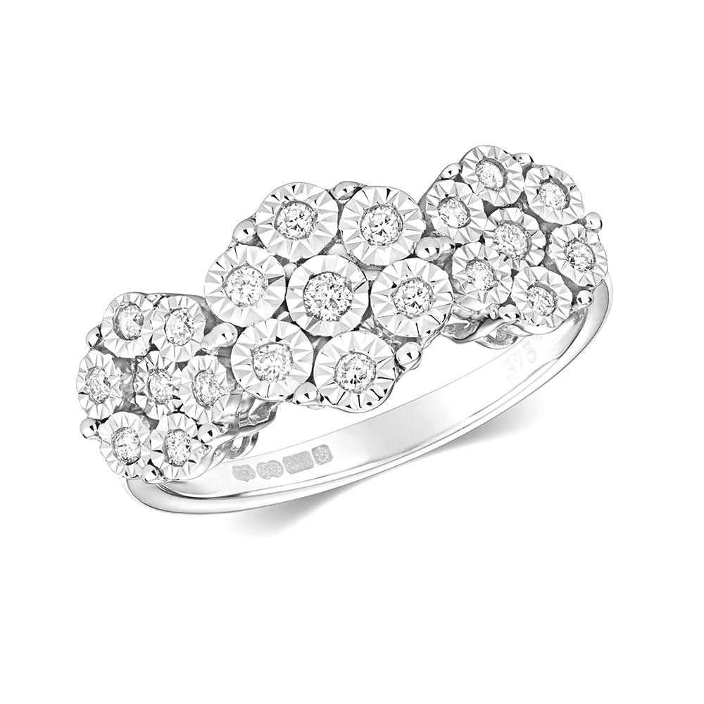 illusion set round diamond ring