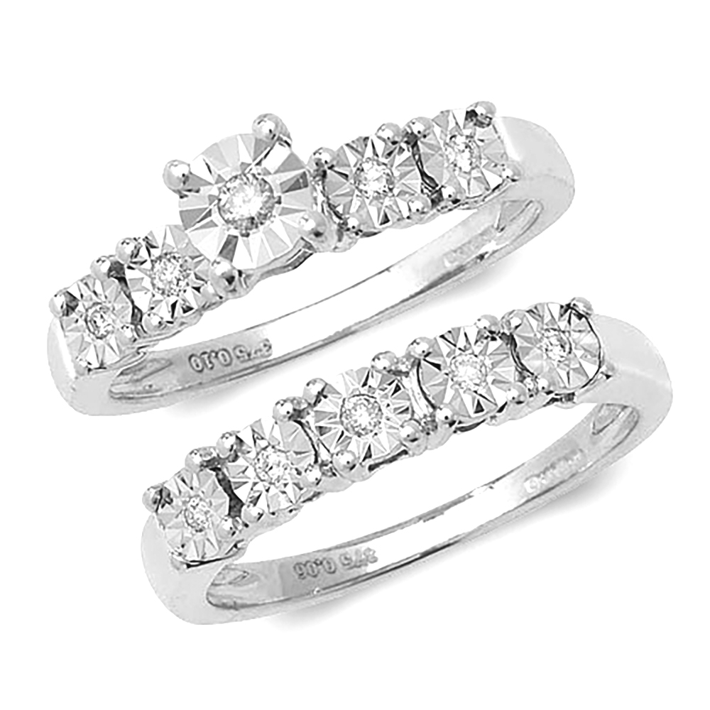 4 prong setting illusion set round diamond ring