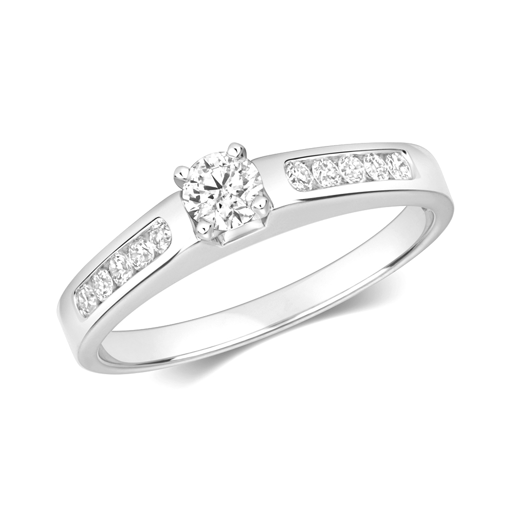 4 prong setting round diamond ring