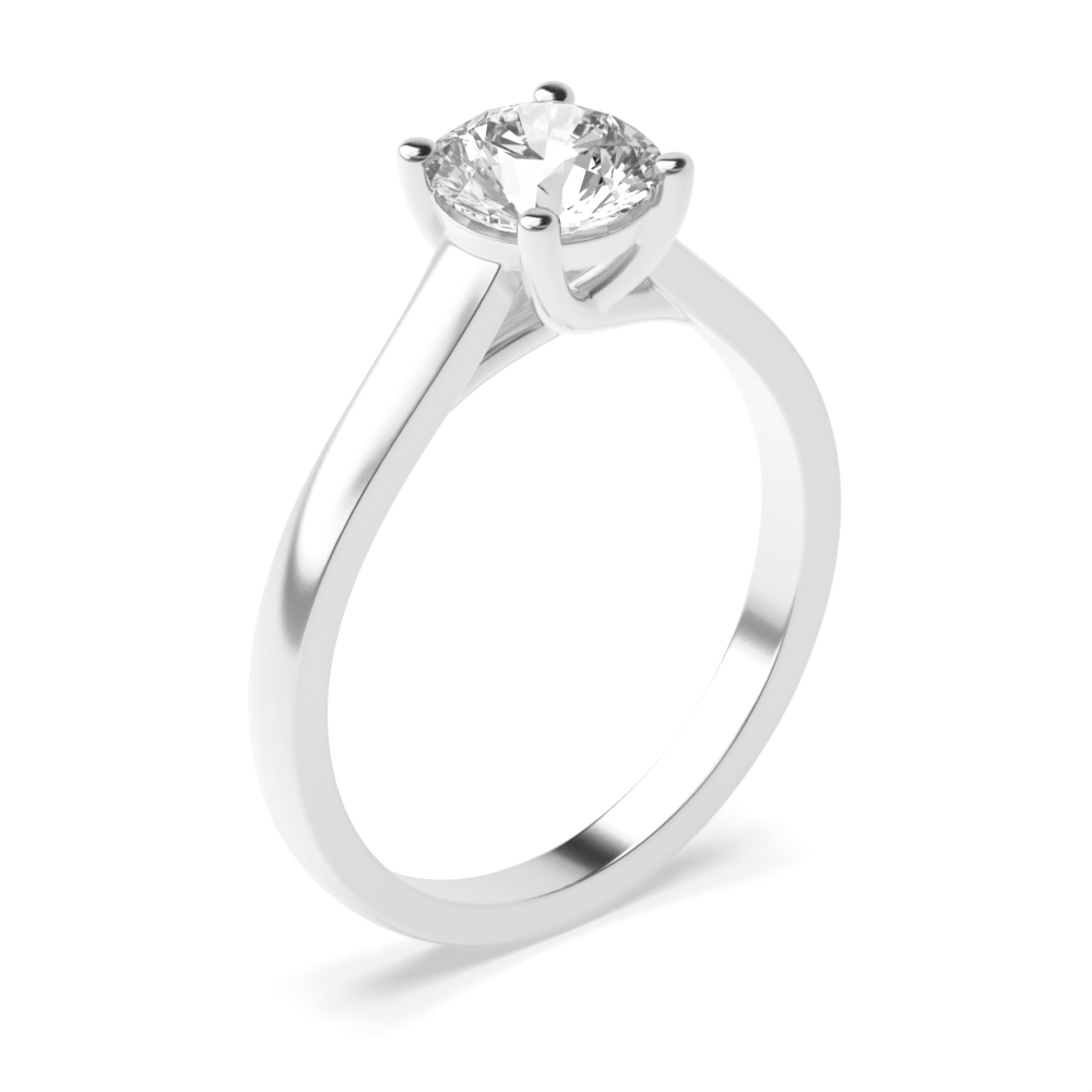4 prong setting round diamond solitaire ring