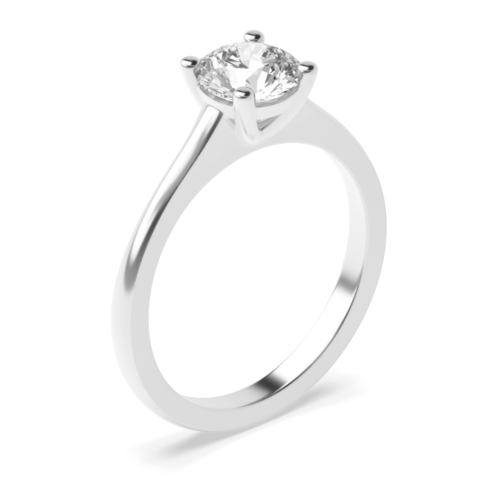 4 prong setting round diamond solitare ring
