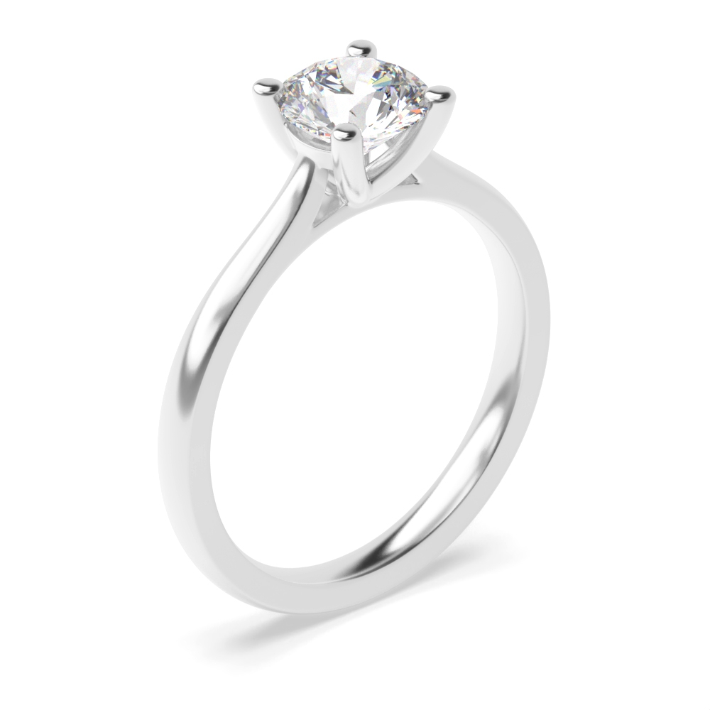 4 prong setting round diamond solitare ring