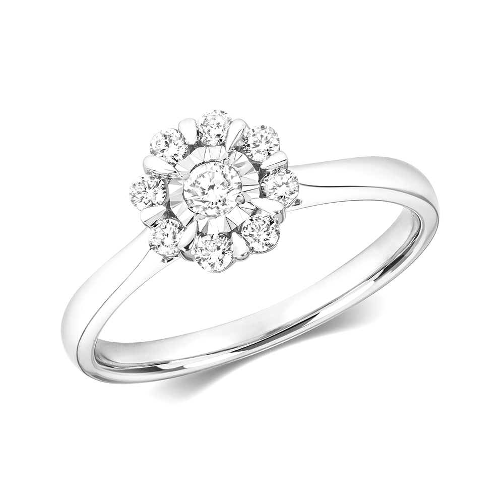 illusion set round diamond solitaire ring