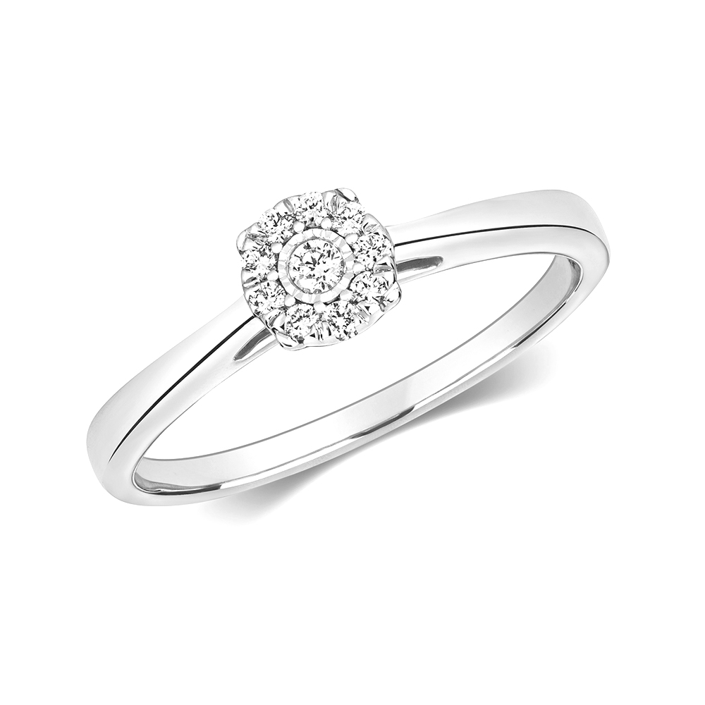 illusion set side diamond ring