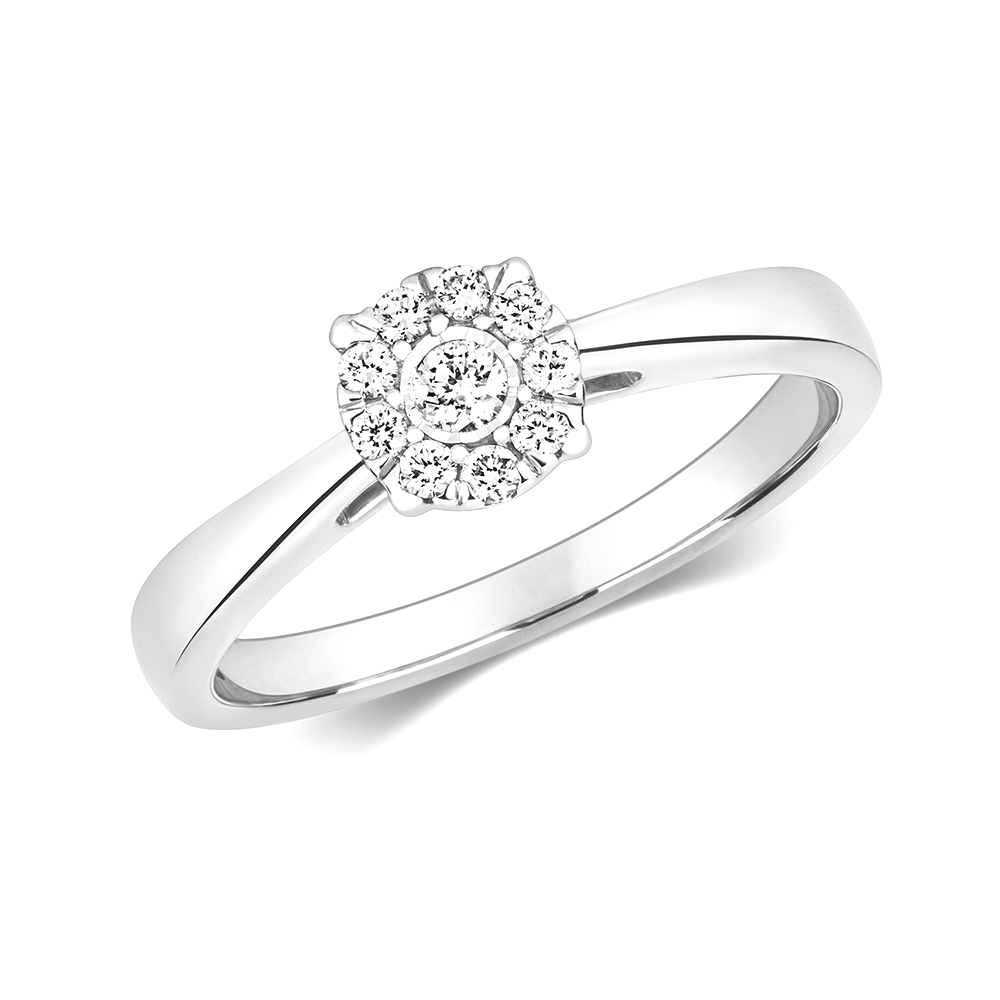 illusion set side diamond ring