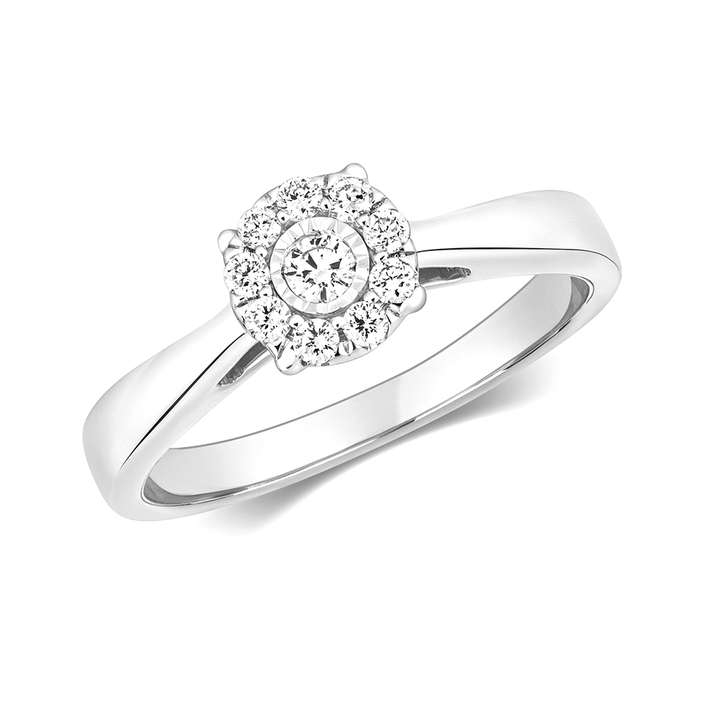 illusion set side diamond ring