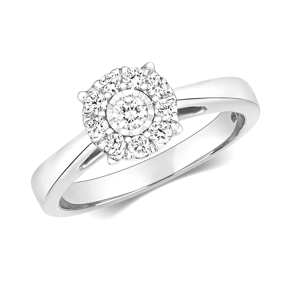 illusion set side diamond ring