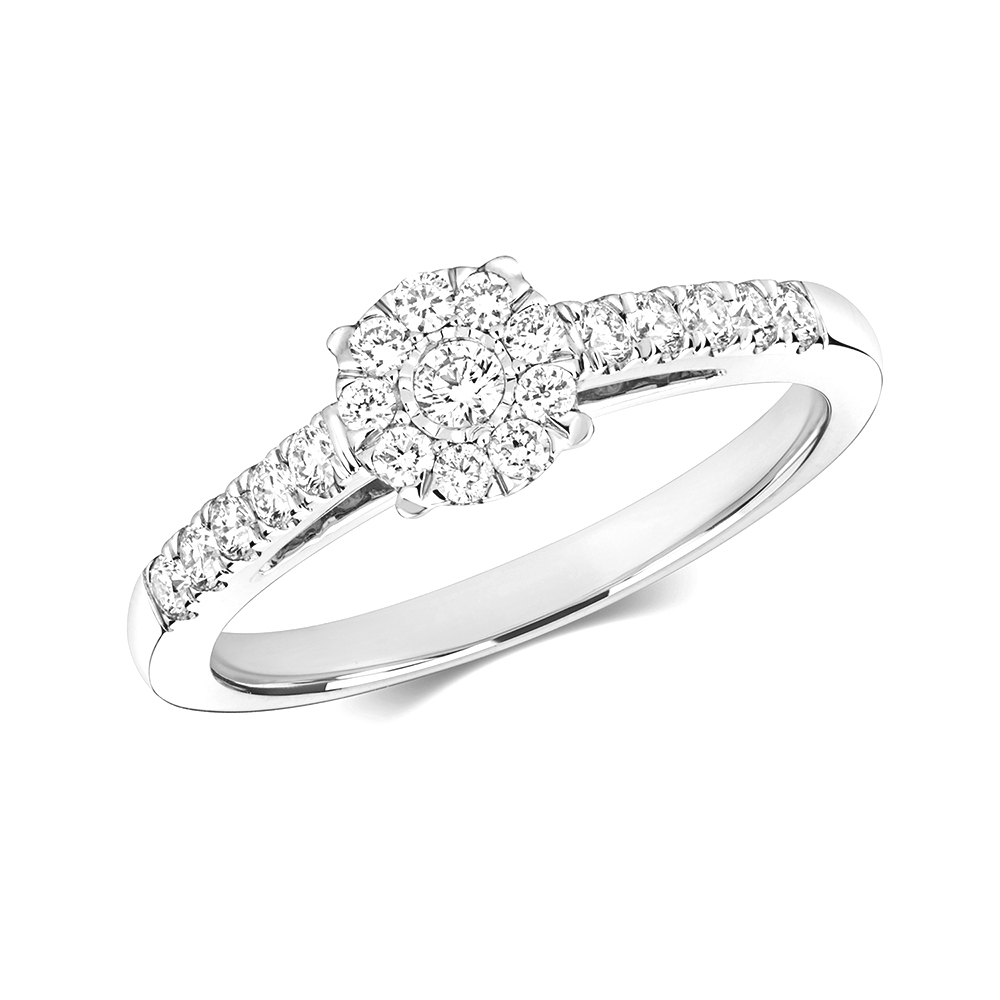 illusion set side diamond ring