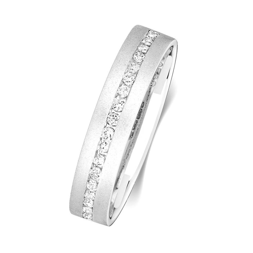 channel setting round diamond womens wedding ring