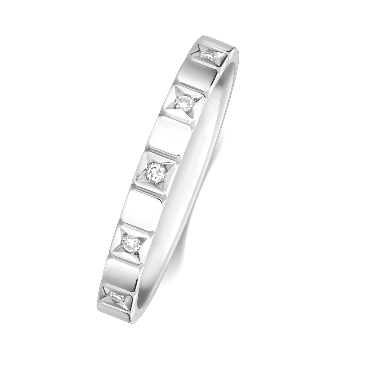 channel setting round diamond full eternity wedding ring