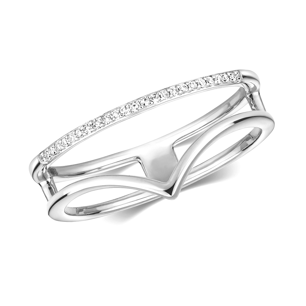 prong setting round diamond half eternity ring