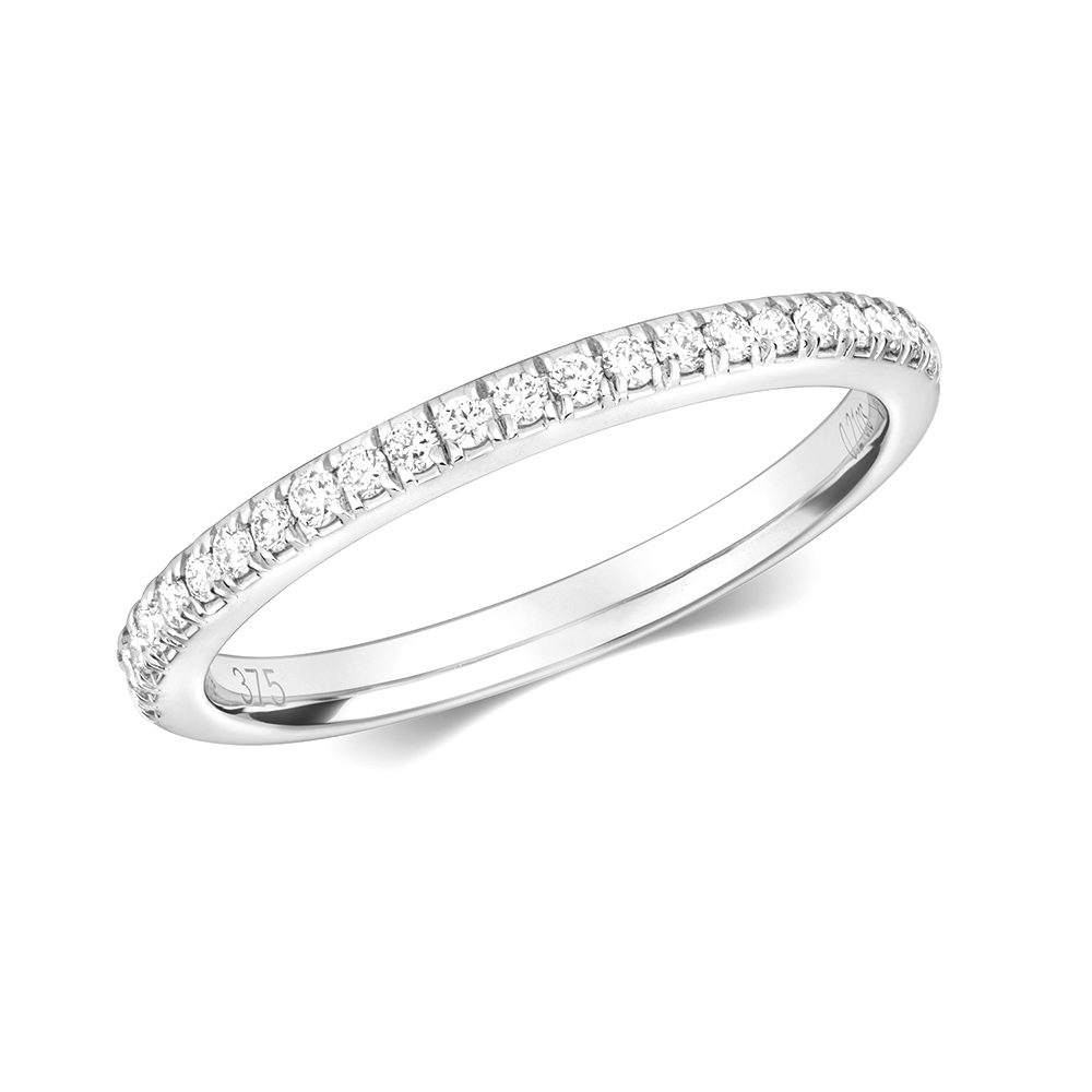 4 prong setting round diamond full eternity ring