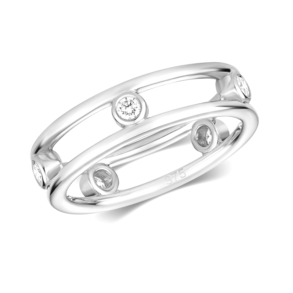 bezel setting round diamond designer ring