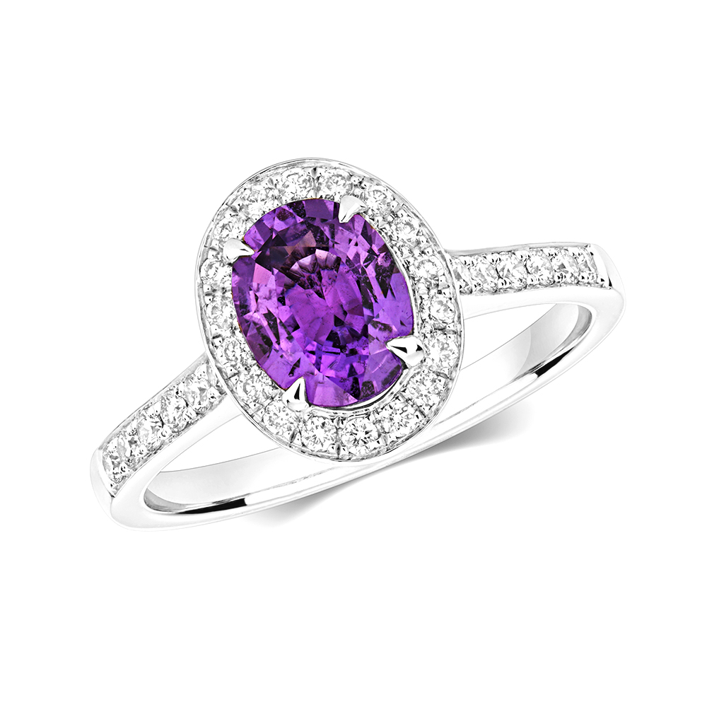 4 prong setting oval shape color stone ring