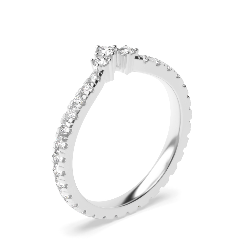 prong setting round shape diamond womens full eternity ring
