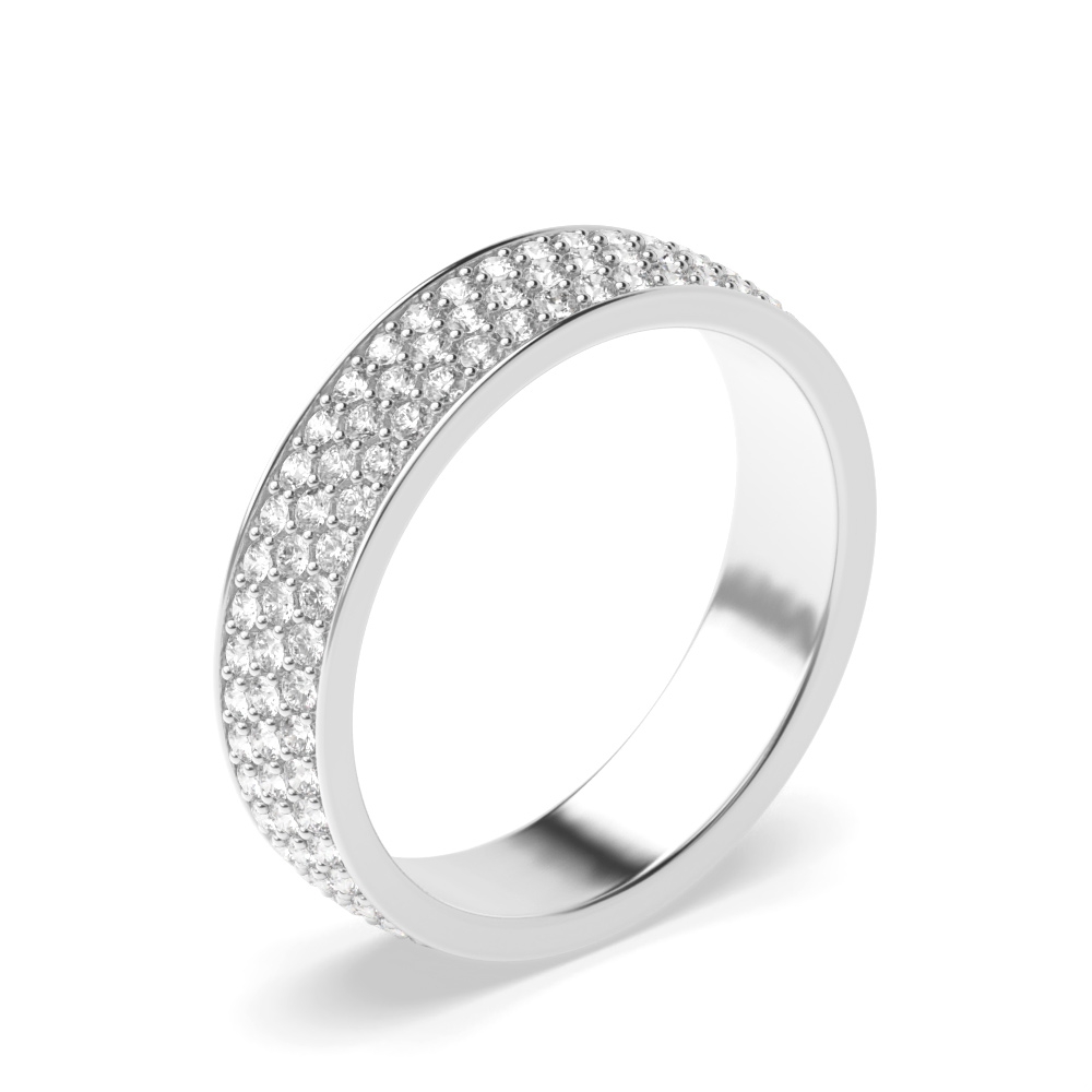 triple row diamond full set womens wedding and eternity diamonds ring