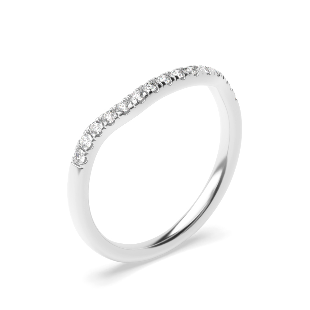4 prong setting round shape diamond wedding ring