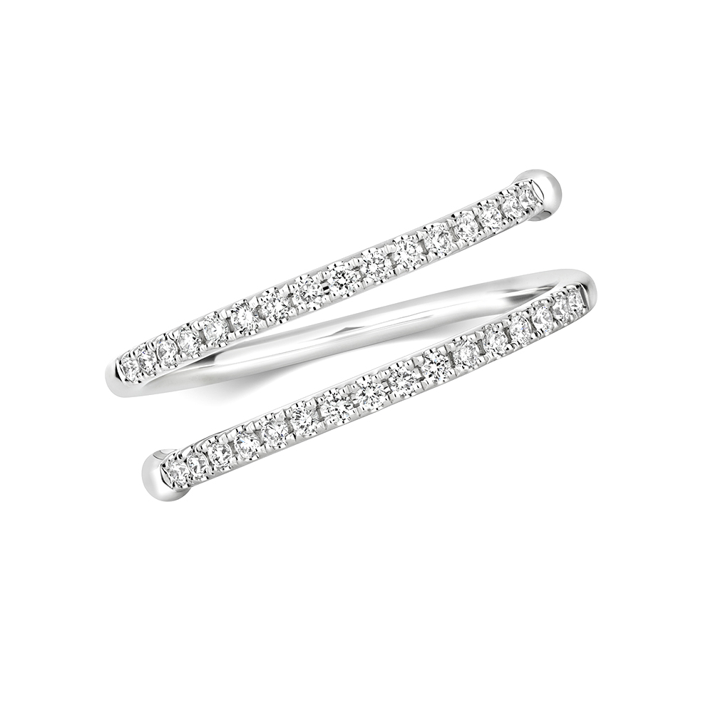 4 prong setting round shape spiral style eternity ring