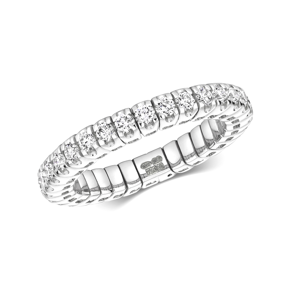 4 prong setting round shape diamond full eternity ring