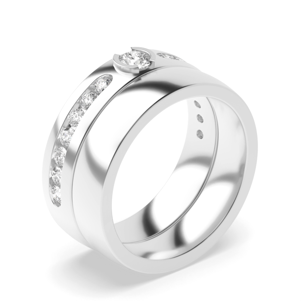 prong setting round shape engagement diamond ring