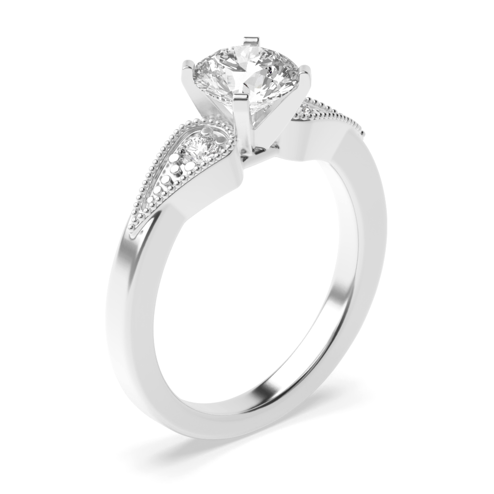 heirloom petite miligrain engagement ring