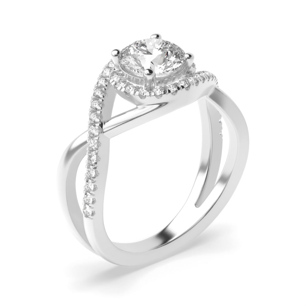 petite twisted halo diamond engagement ring