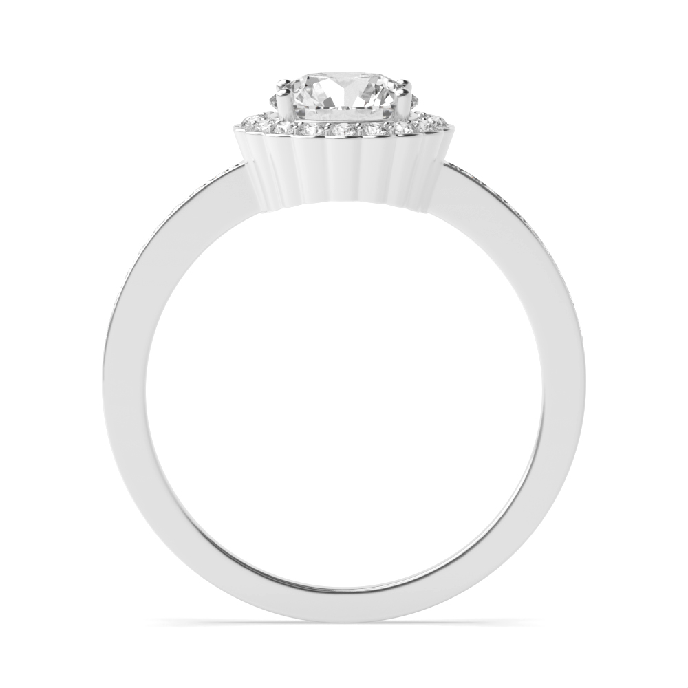 4 Prong Round Infiniteflow Lab Grown Halo Diamond Ring