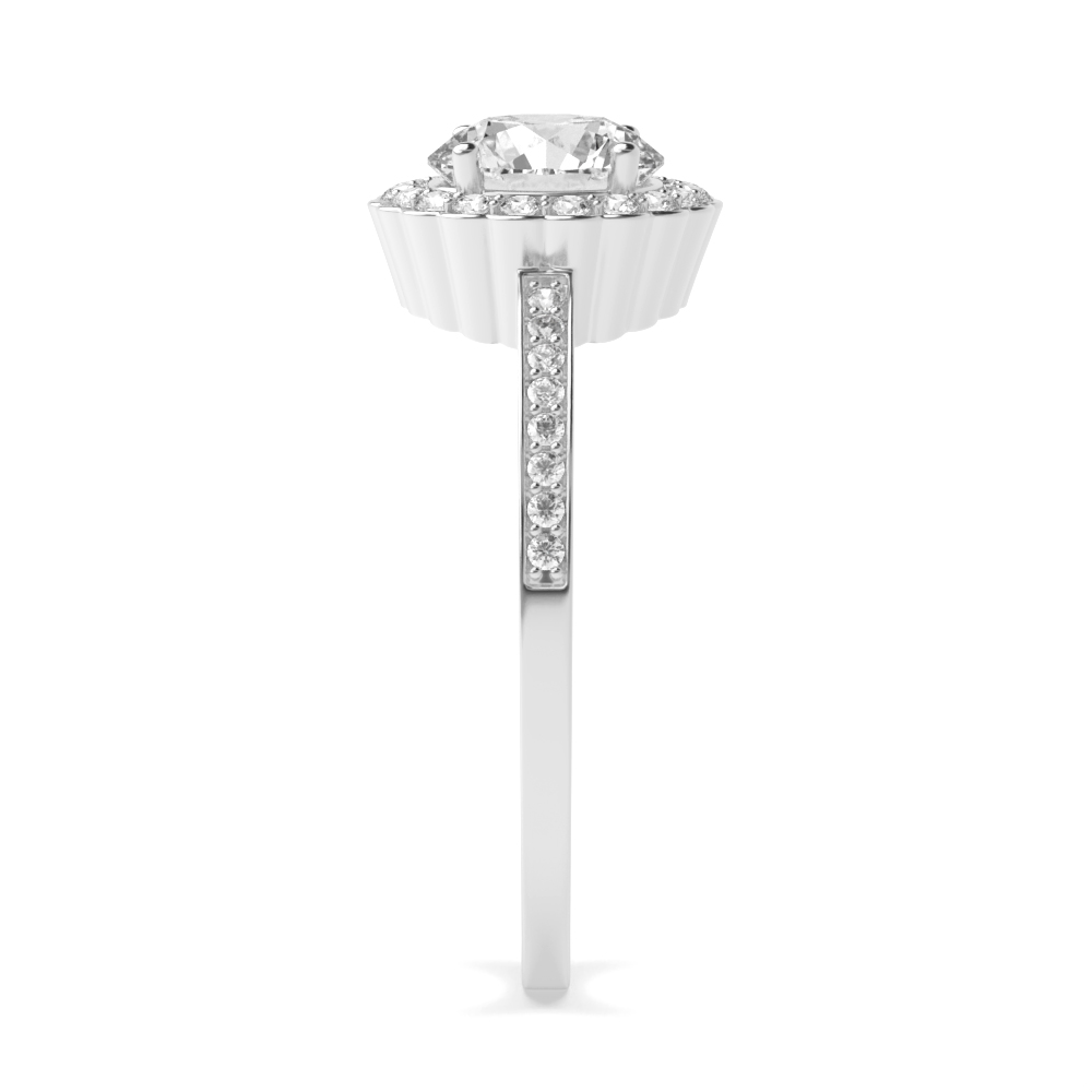 4 Prong Round Infiniteflow Lab Grown Halo Diamond Ring