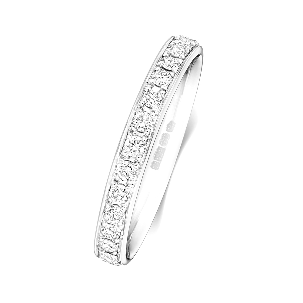 4 prong setting round diamond full eternity ring