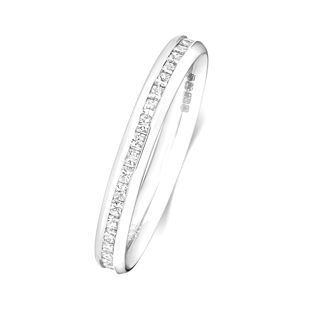 channel setting princess diamond full eternity ring