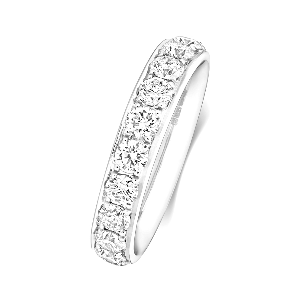 4 prong setting round diamond full eternity ring