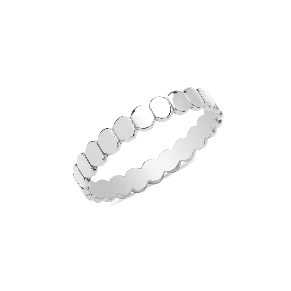 plain metal oval shape disc ring