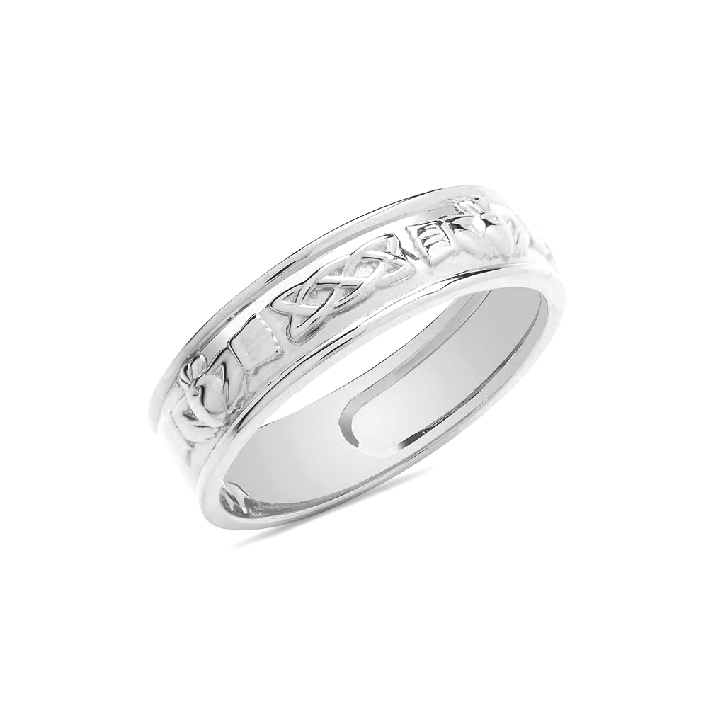plain metal celtic claddagh ring