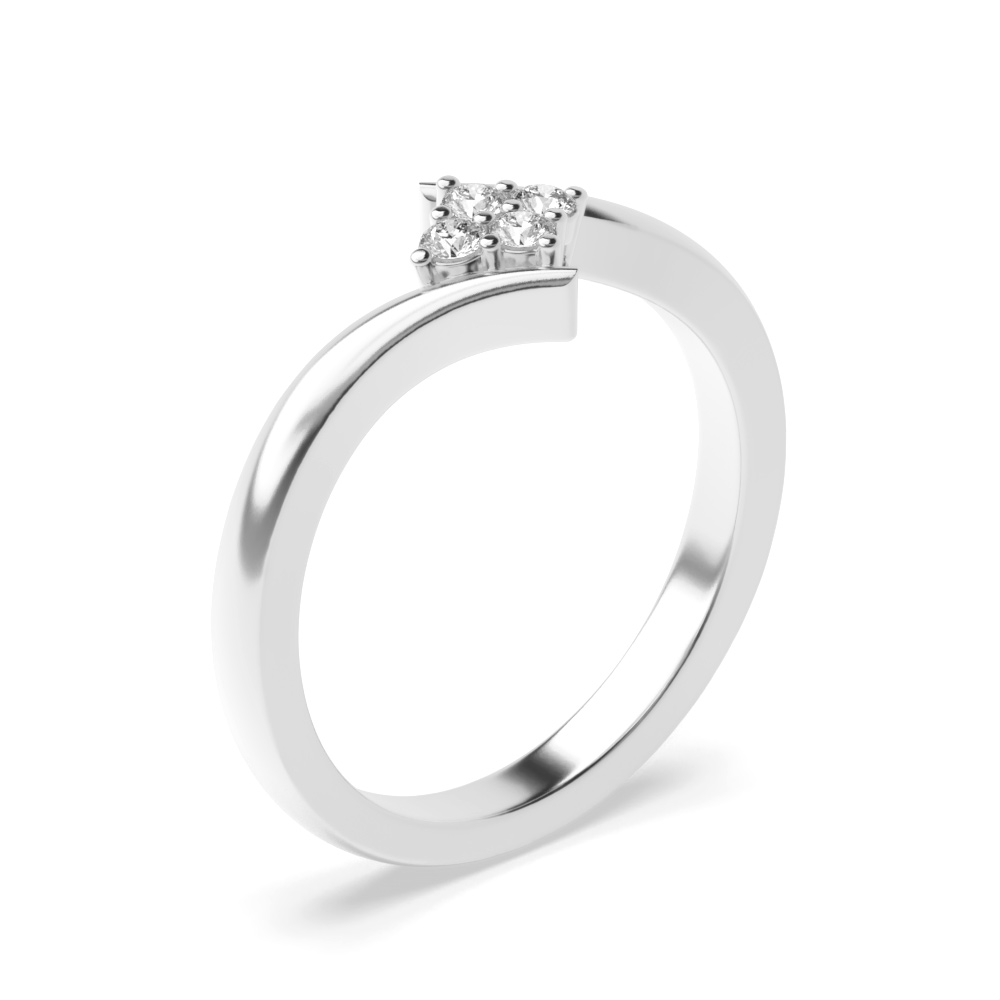 prong setting round diamond cluster ring